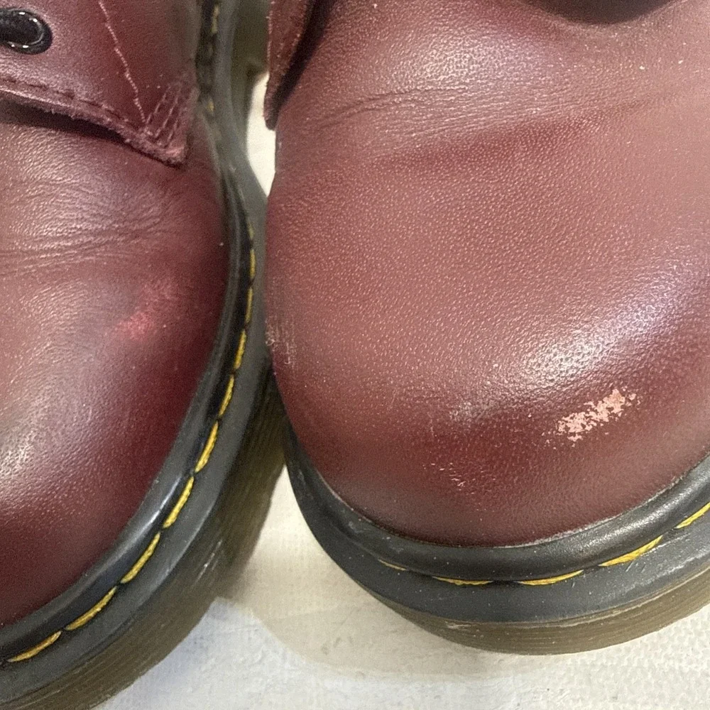Dr. Martens Delaney Unisex Kids Burgundy Red Casual Side Zip Doc Boots Size 2